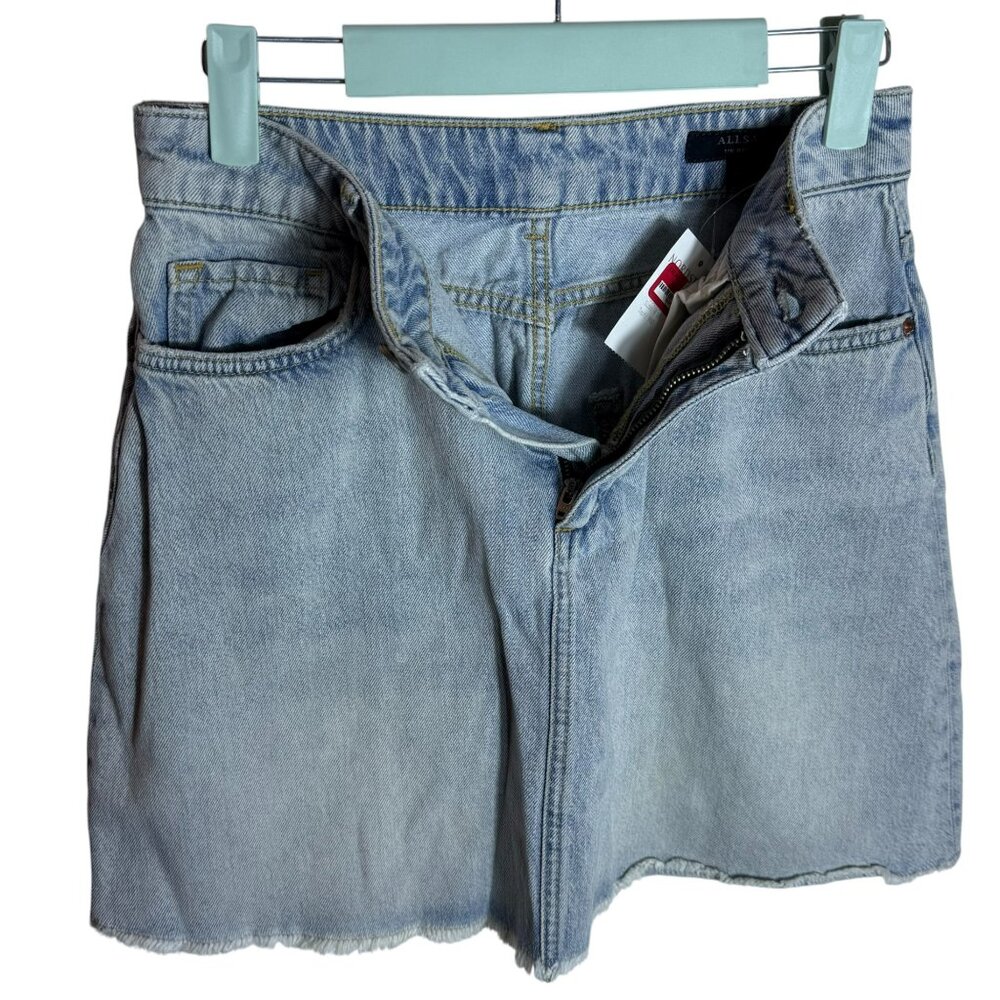 All Saints Denim Mini Skirt, NWT, US 4 - Picture 2 of 7